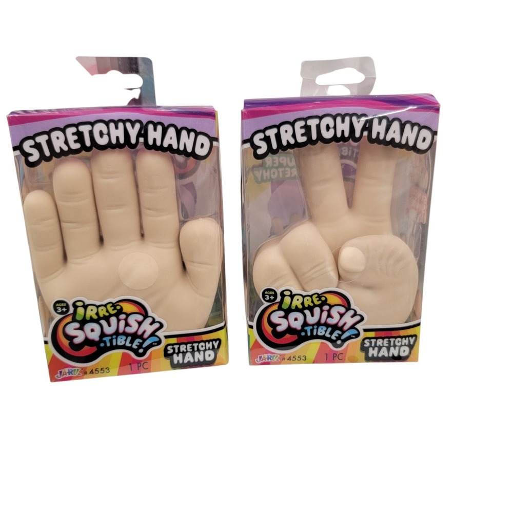 Ja-Ru Stretchy Hand Kids 2-Pack Tan New Novelty Squishy Fidget Toy 4553